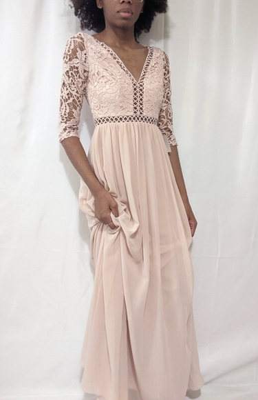Lulus Avalynn Blush Lace Maxi Dress - Picture 11 of 11